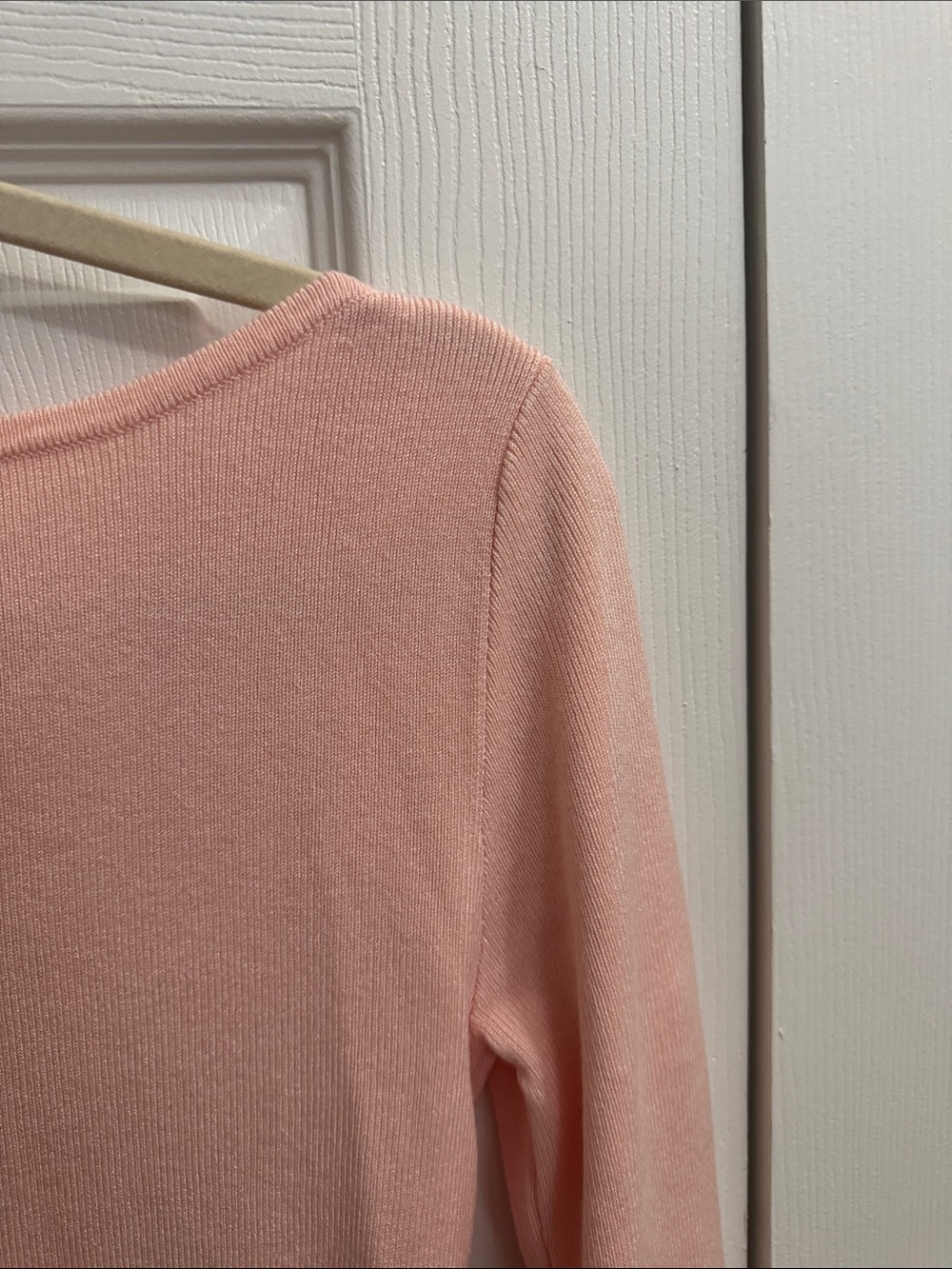 VENUS Light Pink Rhinestone Argyle Knit Boatneck Sweater Women size small - Picture 9 of 11